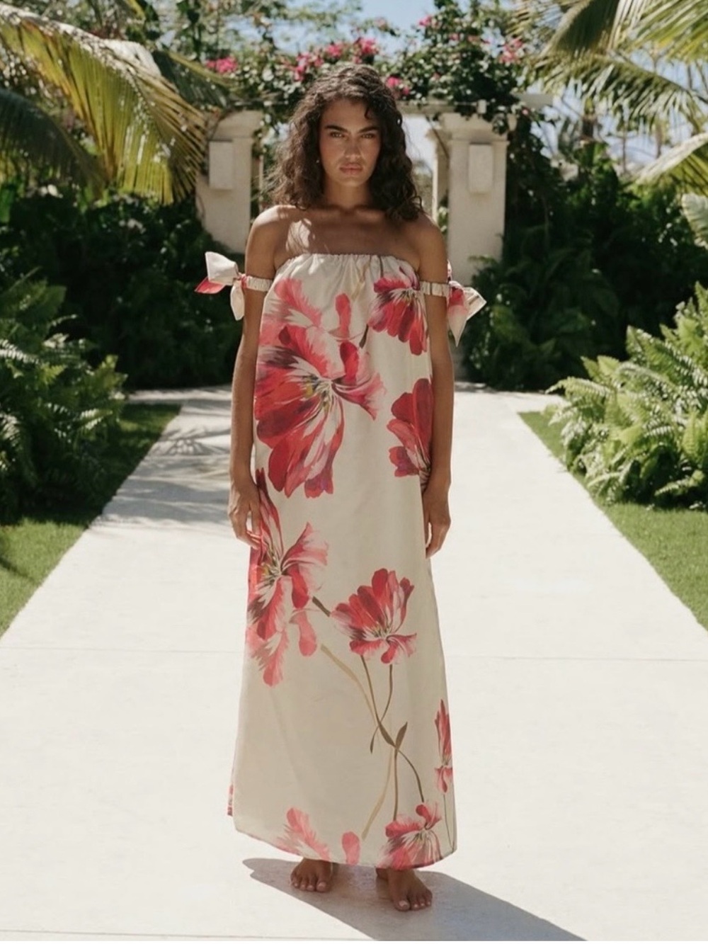 Hutch Iris Off-Shoulder Print Maxi Dress. 1X. NWT.